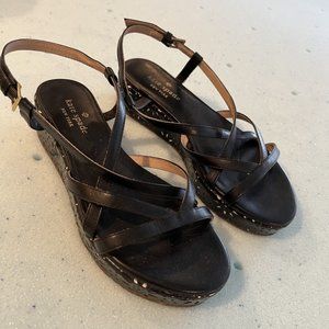 Kate Spade Tonie Platform Sandal. Size 6. Black